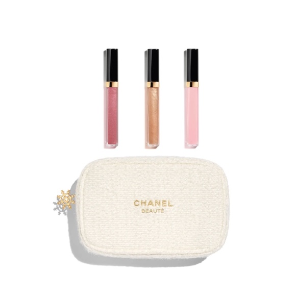 Chanel Maximum Brilliance Christmas 2024 Lipgloss Trio Gift Set w Pouch New BNIB - Picture 1 of 1